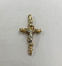 Crucifixo religioso de ouro 14K 2 tons cruz , usado comprar usado  Enviando para Brazil