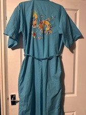Blue embroidered kaftan for sale  GOOLE