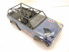 Corpo JEEP azul escuro extragrande escala 1/8 com gaiola traseira - 20,8" de comprimento, 12,8" WB, 9, usado comprar usado  Enviando para Brazil