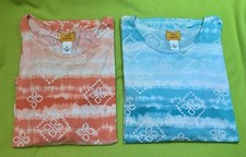 (2) Blusa feminina Ruby Road verde artística tamanho XL 3/4 manga elástica...laranja/aqua comprar usado  Enviando para Brazil