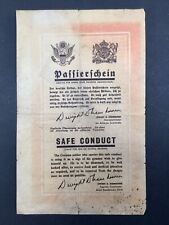 Safe Conduct Armata Tedesca 1945 Sauf Conduit Germania Eisenhower Guerra WW2 comprar usado  Enviando para Brazil