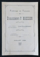 Catalogue 1921 maussion d'occasion  Nantes-
