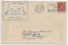 1940 EUA Engineers, Midway Island to Honolulu, Hi Pacific Clipper... (N9358), usado comprar usado  Enviando para Brazil