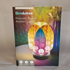 Novo abajur de mesa Brookstone ilusão prismática luz ambiente LED eficiência energética, usado comprar usado  Enviando para Brazil