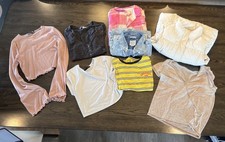 Usado, Pacote de roupas femininas (8): jeans American Eagle + camisa xadrez, colete + mais comprar usado  Enviando para Brazil
