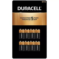 Pilhas alcalinas Duracell Coppertop 9V - Pacote com 8 03/2029 comprar usado  Enviando para Brazil