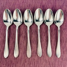 Talheres de aço inoxidável Oneida JOANNE -- Conjunto de 6 lugares colher de sopa oval 7 1/8", usado comprar usado  Enviando para Brazil