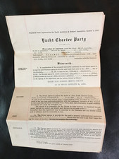 Contrato de aluguel de festa de iate 1929 por 5000 dólares para iate Coronet NY comprar usado  Enviando para Brazil