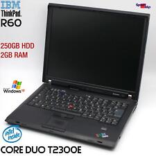 Notebook IBM LENOVO THINKPAD R60 DUAL CORE Laptop 250GB HDD 2GB RAM WINDOWS XP comprar usado  Enviando para Brazil