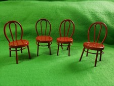 Cadeiras de metal miniatura para restaurante escala 1/16 vermelhas x4, usado comprar usado  Enviando para Brazil