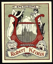 Georg Jilovsky: Exlibris / Weibl. Akt, Faun, Masken, Leier, Hradschin-Silhouette na sprzedaż  Wysyłka do Poland