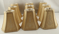 Usado, Conjunto 6 lustre de seda crua Duponi tons bronzeado bordado campo francês comprar usado  Enviando para Brazil