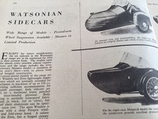 Watsonian sidecars 1955 for sale  BRIGHTON