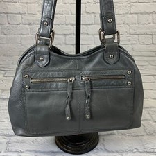 Bolsa de ombro Great American Leather Works cinza bolsos com fecho de correr comprar usado  Enviando para Brazil