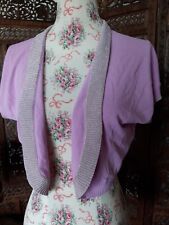 NEU MAX MARA Bolero/Strickjacke Kurzarm rosa/silber o.Verschluß  L 38/40/42 comprar usado  Enviando para Brazil