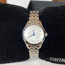 Relógio feminino SEIKO ESSENTIALS 29 mm aço inoxidável - SUR537 MSRP: US$ 275 comprar usado  Enviando para Brazil