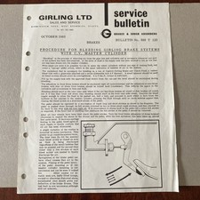 Girling procedures bleeding for sale  FAVERSHAM