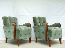 Par de poltronas Art Deco, cadeiras de coquetel Club. Antigo Halabala Vintage 1920. comprar usado  Enviando para Brazil
