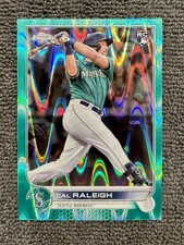2022 Topps Chrome Cal Raleigh #149 AQUA LAVA refrator RC /199 Mariners Rookie comprar usado  Enviando para Brazil