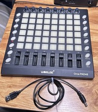 Worlde ORCA PAD48 portátil USB MIDI controlador de bateria DJ 48 almofadas RGB retroiluminado, usado comprar usado  Enviando para Brazil
