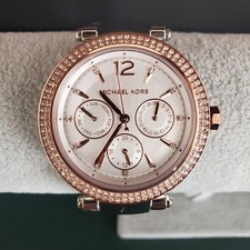 Relógio feminino Michael Kors Parker cronógrafo prata ouro rosa MK6301 novo sem etiquetas na caixa, usado comprar usado  Enviando para Brazil