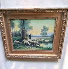 Antique oil painting d'occasion  Expédié en Belgium