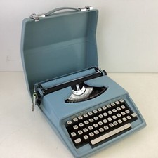 Máquina de escrever vintage 1960 azul Remington Holiday (B4) S#539 comprar usado  Enviando para Brazil
