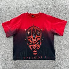 Camisa masculina vintage Star Wars XL vermelha Darth Maul Sith episódio 1 ponto único cropped, usado comprar usado  Enviando para Brazil