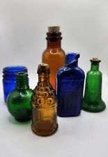 Colección de botellas miniatura vintage de vidrio coloreado años 60 o principios-lote de 6-tal cual, usado segunda mano  Embacar hacia Argentina