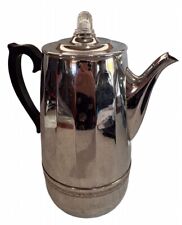 Cafetera Percoladora Vintage Art Deco 45 Continental Silver Co. Cromo Acanalado segunda mano  Embacar hacia Argentina