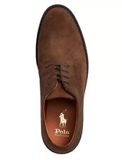 Usado, NOVO Polo Ralph Lauren Asher Derby Masculino 9.5 Marrom Camurça Sapatos Sociais com Cadarço $198 comprar usado  Enviando para Brazil