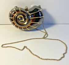 Antiga Bolsa de Noite Sasha Anos 90 Bolsa de Embreagem Dura Nautilus Shell Y2K Hong Kong OOAK comprar usado  Enviando para Brazil