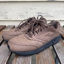 Tênis de caminhada Brooks Addiction Walker 2 masculino 10.5 2E EE ajuste largo couro marrom comprar usado  Enviando para Brazil