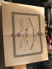 Certificat médaille honneur d'occasion  Cuxac-Cabardès