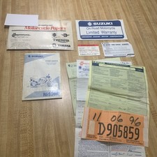 Suzuki NOS. RF900R. Lote de virilha 1995 95 94 manual do proprietário e papelada original comprar usado  Enviando para Brazil