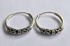 Par de brincos de argola de prata esterlina Bali 12 mm!!    Novo em folha!! comprar usado  Enviando para Brazil