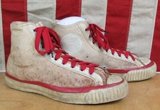 Tênis de basquete vintage década de 1930 AG Spalding lona branca tênis de academia tamanho 8 raro! comprar usado  Enviando para Brazil