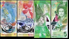 Juego de 2 piezas de 2 5 dólares de East Caribbean 2021 2023, unc, p-55 61, polímero comm. segunda mano  Embacar hacia Mexico