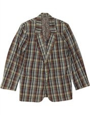 Jaqueta Blazer Masculina VINTAGE 2 Botões Reino Unido 38 Média Multicolorida Xadrez CW07 comprar usado  Enviando para Brazil
