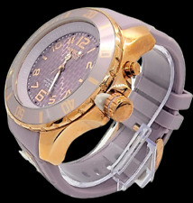 Kyboe! Relógio masculino gigante 55 mm estojo tom ouro rosa pulseira de silicone roxo 100M WR, usado comprar usado  Enviando para Brazil