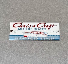 Placa de porcelana vintage Chris barco artesanal motor peixe carro gasolina óleo caminhão motocicleta comprar usado  Enviando para Brazil