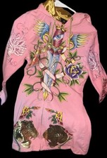 Vestido com capuz Christian Audigier Ed Hardy rosa/tamanho médio comprar usado  Enviando para Brazil