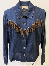 Usado, Nova Camisa Feminina Frontier Franja Tamanho G Western Vintage Top Carvão Preto comprar usado  Enviando para Brazil
