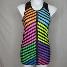 Camiseta triatlo Smashfest Queen listrada meio zíper bicicleta sem mangas XXL XXLarge, usado comprar usado  Enviando para Brazil