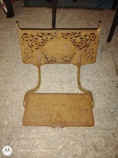 Peças antigas de cadeira de barbeiro Koken descanso para os pés de ferro fundido e montagem com almofada.  comprar usado  Enviando para Brazil