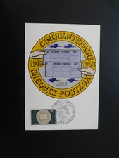 cartão postal cheque financeiro bancário máximo França 1968 (3), usado comprar usado  Enviando para Brazil