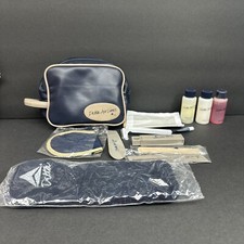 Antiga Bolsa Delta Airlines Zíper Maquiagem Costura Bolsa Pequena Bolsa Cosmética Excelente Condição comprar usado  Enviando para Brazil