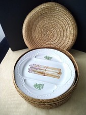Assiettes asperges porcelaine d'occasion  Rivery