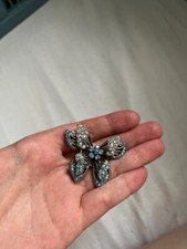Brosche strass schmetterling gebraucht kaufen  Leipzig