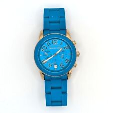 Relógio feminino Michael Kors Mercer MK5891 cronógrafo ouro azul aço inoxidável, usado comprar usado  Enviando para Brazil